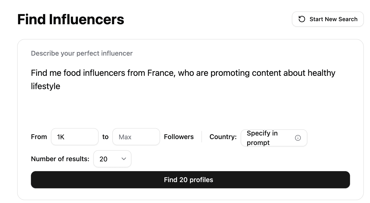 Influencer Search